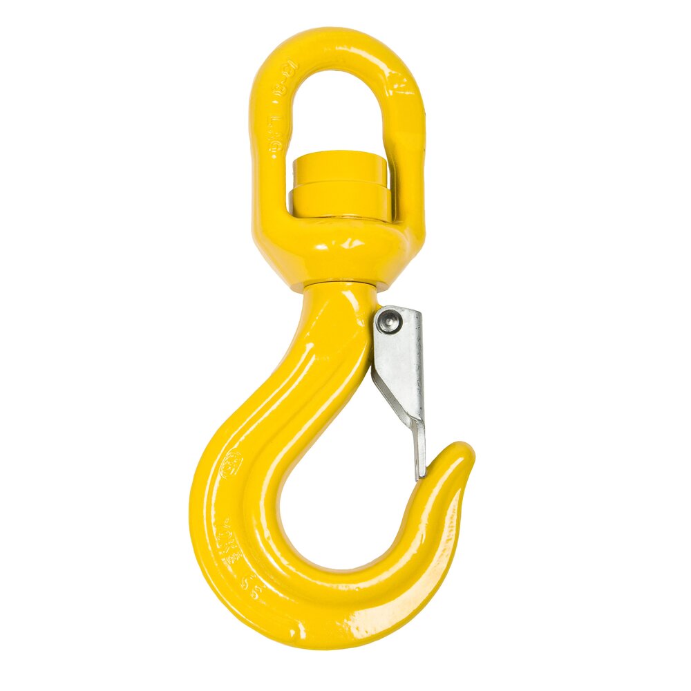 Latch hook with ball bearing swivel, grade 80 Haklift